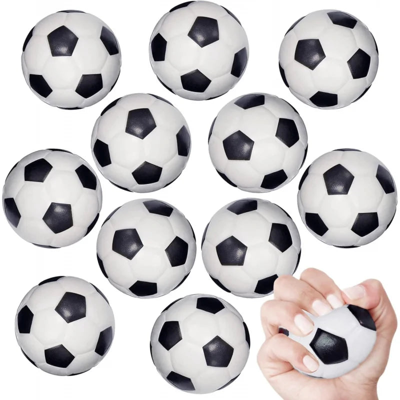 10Psc Mini Sports Balls for Kids Party Favor Toy, Soccer Ball,Football Squeeze Foam for Stress, Anxiety Relief, Relaxation
