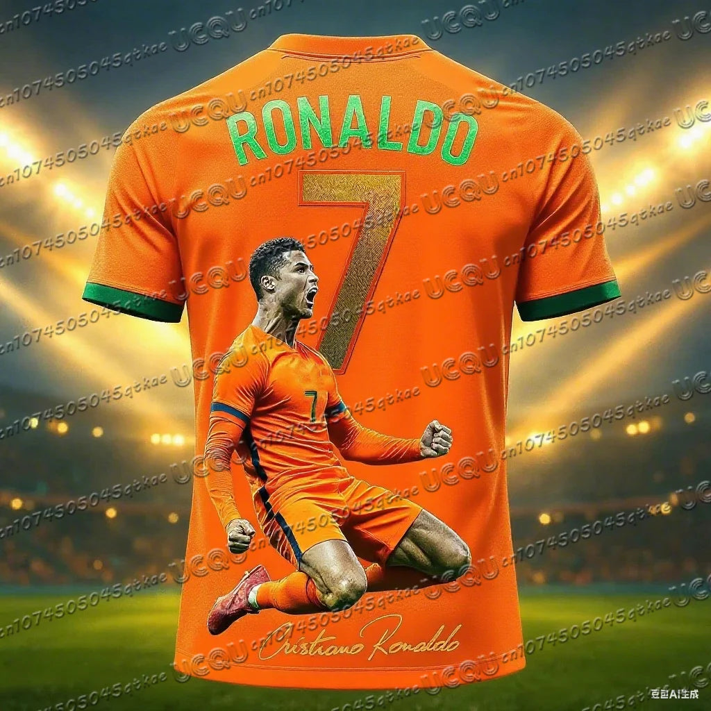 2026 New Arrival Special Edition Ronaldo 7 Football Jersey Oversize Sport Short Sleeve Training Uniform Soccer Jersey Kid Tshirt
