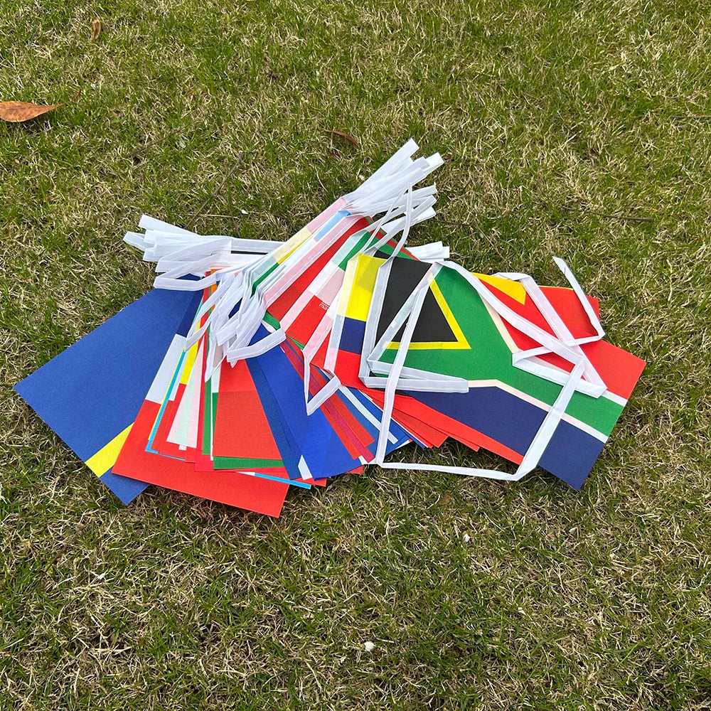 2026 42/48Pcs World Country Flag 14X21Cmnew Football Cup Countries Flag Bunting National String Banner Event Garlands Decoration