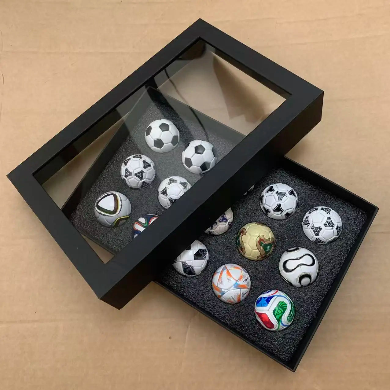 2026 Soccer Cup Event Souvenir 15 Mini ABS&PU Soccer Balls in Elegant Display Box
