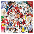 50PCS Football Star Cristiano Ronaldo Stickers Graffiti Stickers DIY Diary Phone Case Handmade Scrapbook Aesthetic Stickers