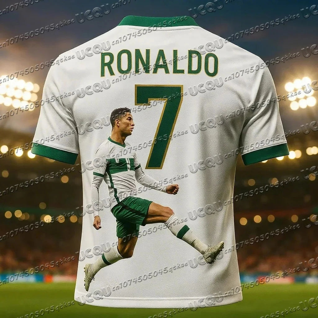 2026 New Arrival Special Edition Ronaldo 7 Football Jersey Oversize Sport Short Sleeve Training Uniform Soccer Jersey Kid Tshirt