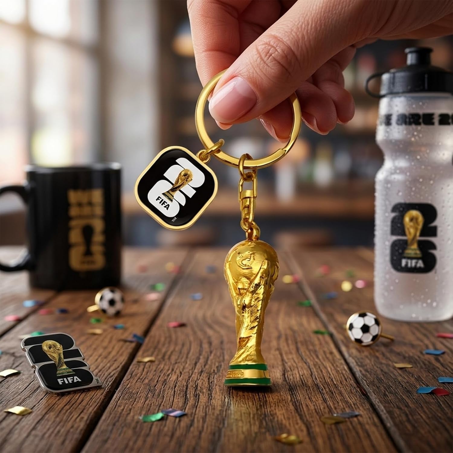 FIFA World Cup 2026 Official Gift, Llavero Oficial FIFA Copa Del Mundo 2026 – Edición De Coleccionista – Ideal Para Llaves, Bolsas De Deporte Y Mochilas