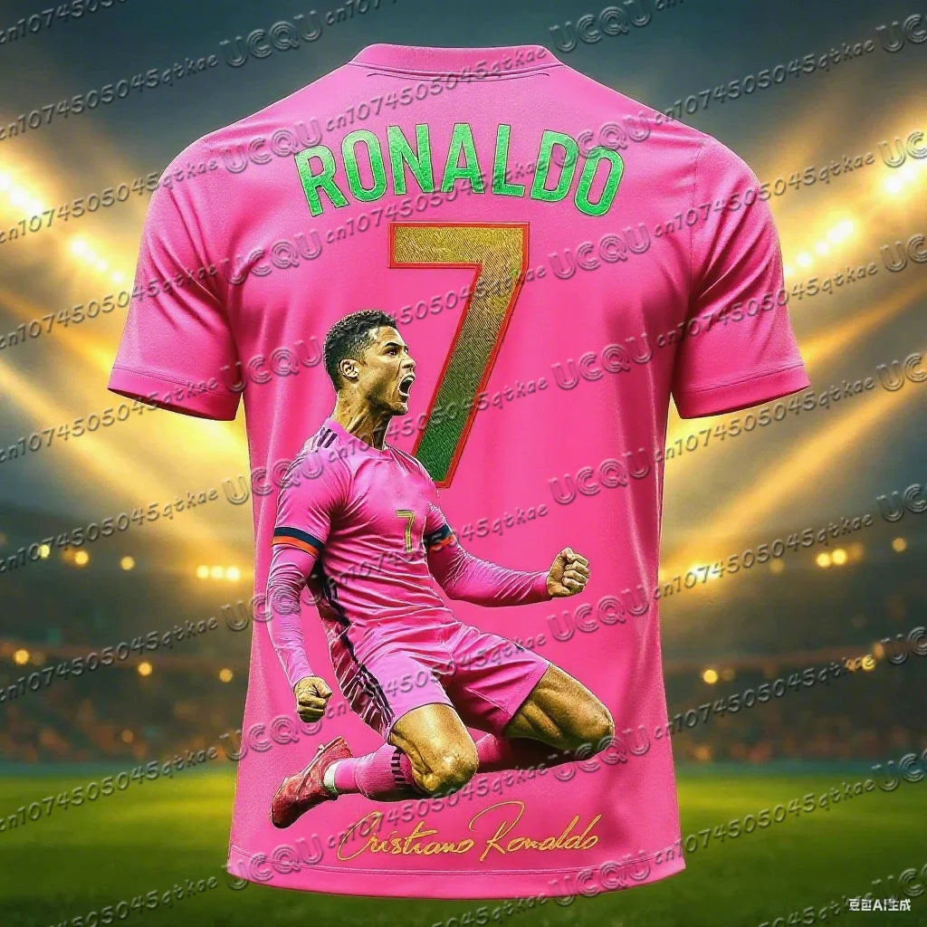 2026 New Arrival Special Edition Ronaldo 7 Football Jersey Oversize Sport Short Sleeve Training Uniform Soccer Jersey Kid Tshirt