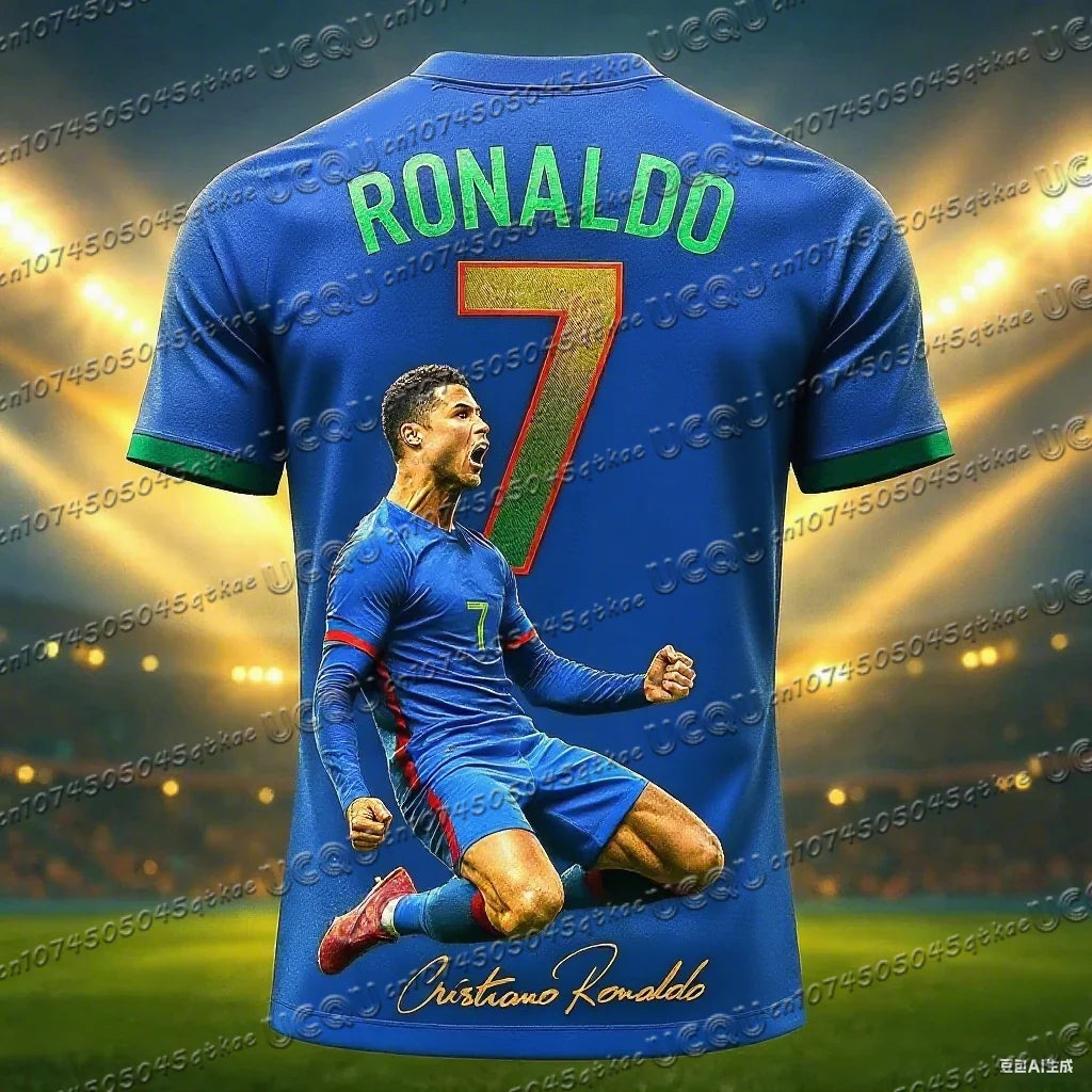 2026 New Arrival Special Edition Ronaldo 7 Football Jersey Oversize Sport Short Sleeve Training Uniform Soccer Jersey Kid Tshirt