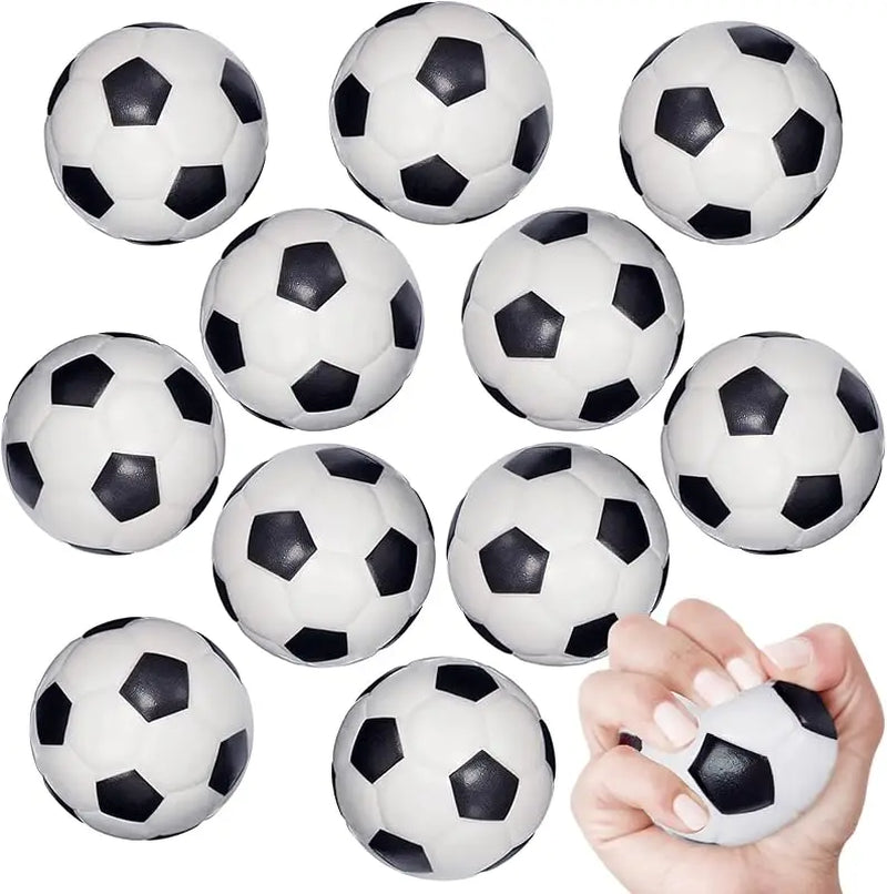 10Psc Mini Sports Balls for Kids Party Favor Toy, Soccer Ball,Football Squeeze Foam for Stress, Anxiety Relief, Relaxation