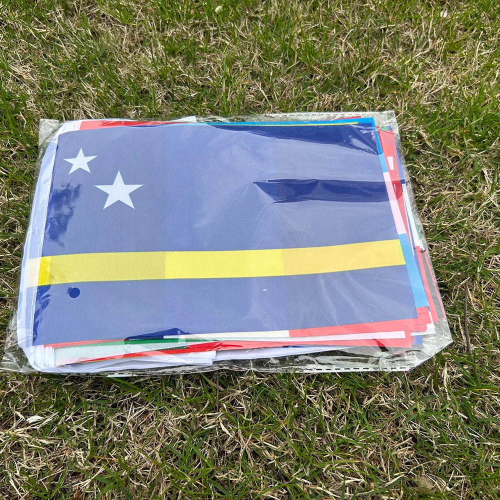 2026 42/48Pcs World Country Flag 14X21Cmnew Football Cup Countries Flag Bunting National String Banner Event Garlands Decoration
