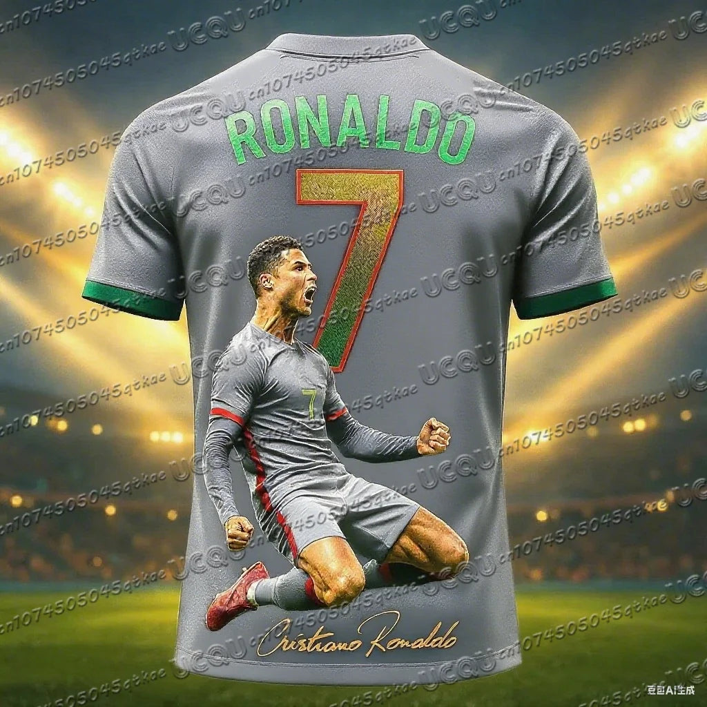2026 New Arrival Special Edition Ronaldo 7 Football Jersey Oversize Sport Short Sleeve Training Uniform Soccer Jersey Kid Tshirt